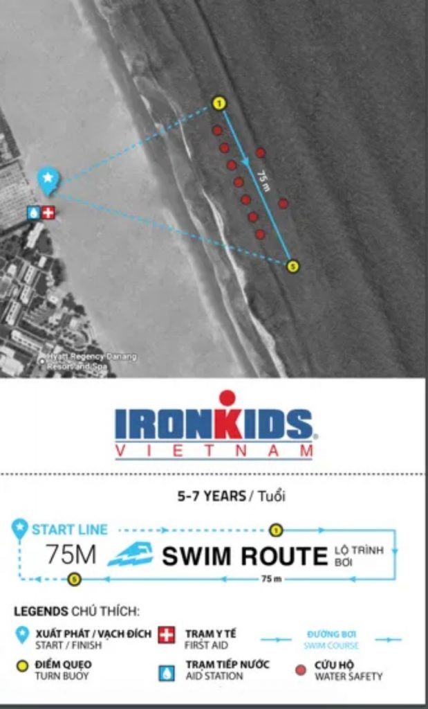 Bơi biển 75m - Ironkids